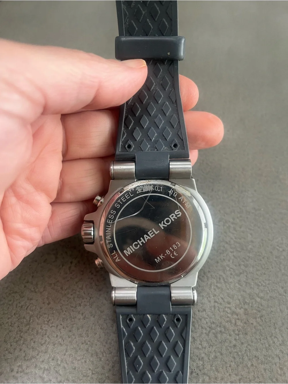 Michael Kors Steel Dylan Chron Gray Silicone strap